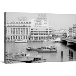 Large Solid-Faced Canvas Print Wall Art Print 30 x 20 entitled Manila Financial District