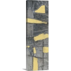 Large Solid-Faced Canvas Print Wall Art Print 16 x 48 entitled Lemon on Grey III