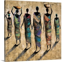 Large Solid-Faced Canvas Print Wall Art Print 20 x 20 entitled Travel By Day