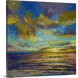 Large Gallery-Wrapped Canvas Wall Art Print 20 x 20 entitled Sunset Key Largo