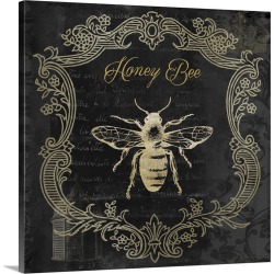 Large Solid-Faced Canvas Print Wall Art Print 20 x 20 entitled Royal Honey Bee II