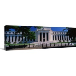 Large Solid-Faced Canvas Print Wall Art Print 48 x 16 entitled Federal Reserve Washington DC