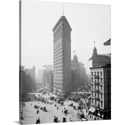 Large Gallery-Wrapped Canvas Wall Art Print 19 x 24 entitled The Flatiron Building in New York City, 1905