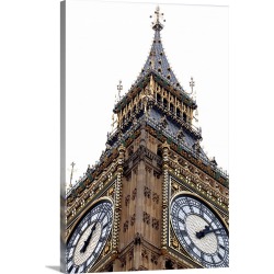 Large Solid-Faced Canvas Print Wall Art Print 20 x 30 entitled Close up of clock tower Big Ben, London.