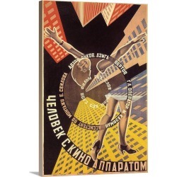 Large Gallery-Wrapped Canvas Wall Art Print 20 x 30 entitled Living Russia, or The Man with a Camera (1929)