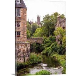 Large Gallery-Wrapped Canvas Wall Art Print 17 x 24 entitled Water of Leith, Edinburgh, Scotland, UK