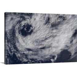 Large Solid-Faced Canvas Print Wall Art Print 30 x 20 entitled A small southern hemisphere cyclone spinning off the Africa...