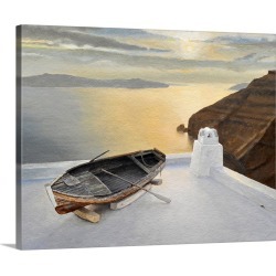 Large Gallery-Wrapped Canvas Wall Art Print 20 x 16 entitled Santorini 7, 2010