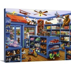 Large Solid-Faced Canvas Print Wall Art Print 40 x 30 entitled Mary Lee's Toy Store
