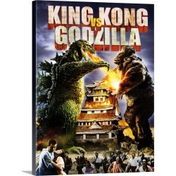 Large Gallery-Wrapped Canvas Wall Art Print 18 x 24 entitled King Kong Vs. Godzilla (1963)