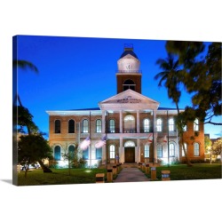 Large Gallery-Wrapped Canvas Wall Art Print 24 x 16 entitled Florida, Florida Keys, Key West, The Monroe County Courthouse