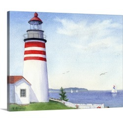 Large Gallery-Wrapped Canvas Wall Art Print 20 x 16 entitled Sailing By