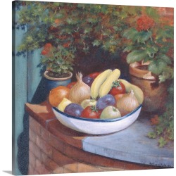 Large Solid-Faced Canvas Print Wall Art Print 20 x 20 entitled Fruit and Veg al Fresco, 2003