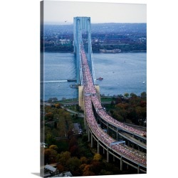 Large Gallery-Wrapped Canvas Wall Art Print 20 x 30 entitled Aerial view of runners in the 1994 New York City Marathon