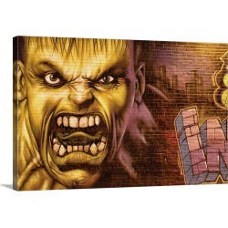 Large Gallery-Wrapped Canvas Wall Art Print 30 x 20 entitled Hulk Graffiti in the Bronx New York City
