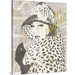 Large Gallery-Wrapped Canvas Wall Art Print 16 x 20 entitled Fashion Week Paris Halftone II