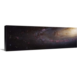 Large Solid-Faced Canvas Print Wall Art Print 48 x 16 entitled Andromeda Galaxy Mosaic