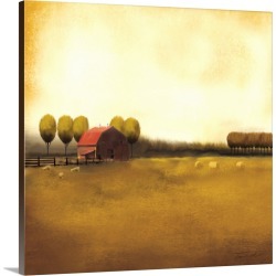 Large Solid-Faced Canvas Print Wall Art Print 20 x 20 entitled Rural Landscape II