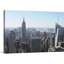 Large Gallery-Wrapped Canvas Wall Art Print 30 x 20 entitled New York City, View of Empire State Building in Manhattan