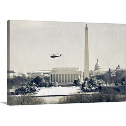 Large Solid-Faced Canvas Print Wall Art Print 30 x 20 entitled Monument Stack with Halo