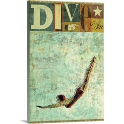 Large Gallery-Wrapped Canvas Wall Art Print 16 x 24 entitled Dive In
