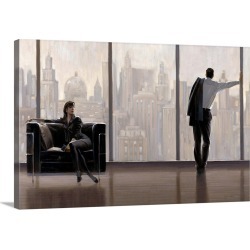 Large Solid-Faced Canvas Print Wall Art Print 30 x 20 entitled New York State of Mind