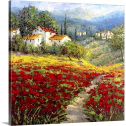 Large Solid-Faced Canvas Print Wall Art Print 20 x 20 entitled Fleur du Pays I
