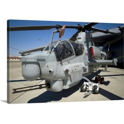 Large Gallery-Wrapped Canvas Wall Art Print 24 x 16 entitled AH1Z Super Cobra attack helicopter