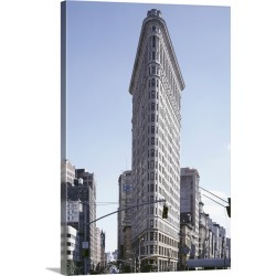 Large Gallery-Wrapped Canvas Wall Art Print 20 x 30 entitled The Flatiron Building in New York City, 1990