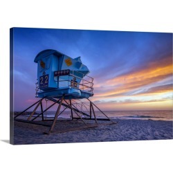 Large Solid-Faced Canvas Print Wall Art Print 30 x 20 entitled Superman Colors - Ponto Beach