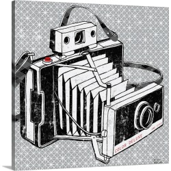 Large Gallery-Wrapped Canvas Wall Art Print 20 x 20 entitled Vintage Analog Camera