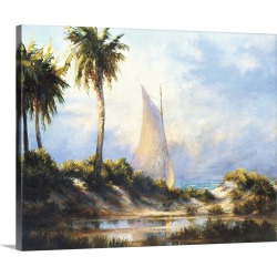 Large Gallery-Wrapped Canvas Wall Art Print 20 x 16 entitled Manasota Key Returning