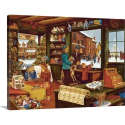 Large Solid-Faced Canvas Print Wall Art Print 40 x 30 entitled Corner Store