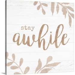 Large Solid-Faced Canvas Print Wall Art Print 20 x 20 entitled Shiplap Sentiment II