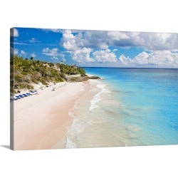 Large Solid-Faced Canvas Print Wall Art Print 30 x 20 entitled Barbados, Crane Beach