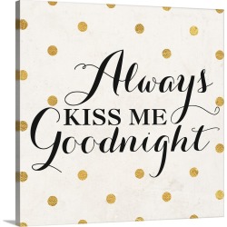 Large Solid-Faced Canvas Print Wall Art Print 20 x 20 entitled Love Words Black II