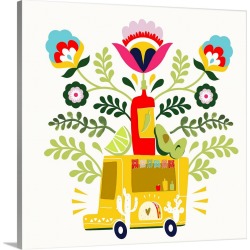 Large Solid-Faced Canvas Print Wall Art Print 20 x 20 entitled Cinco de Mayo II