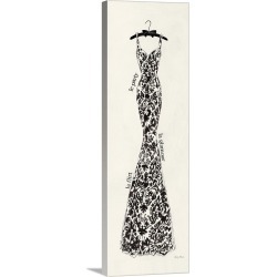 Large Solid-Faced Canvas Print Wall Art Print 16 x 48 entitled Couture Noir Original II