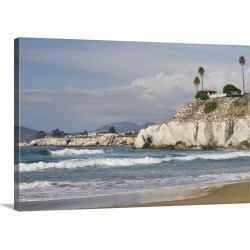 Large Solid-Faced Canvas Print Wall Art Print 30 x 20 entitled CA, Pismo Beach, Pelican Point.