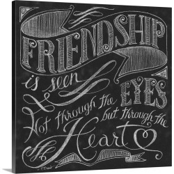 Large Gallery-Wrapped Canvas Wall Art Print 16 x 16 entitled Friendship is Seen