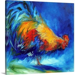 Large Gallery-Wrapped Canvas Wall Art Print 20 x 20 entitled Rooster Hunting