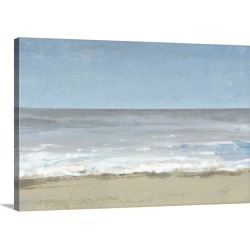 Large Solid-Faced Canvas Print Wall Art Print 30 x 20 entitled Beach Walking Day II