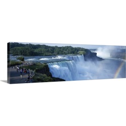 Large Solid-Faced Canvas Print Wall Art Print 48 x 16 entitled Niagara Falls NY