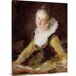 Large Solid-Faced Canvas Print Wall Art Print 24 x 30 entitled The Study, or The Song, c.1769