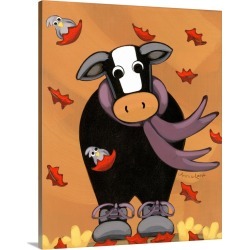 Large Gallery-Wrapped Canvas Wall Art Print 16 x 20 entitled Autumn Mooves In