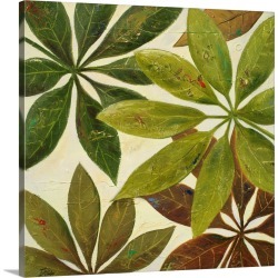 Large Solid-Faced Canvas Print Wall Art Print 20 x 20 entitled Green Touch II