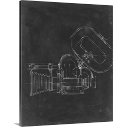 Large Gallery-Wrapped Canvas Wall Art Print 19 x 24 entitled Camera Blueprint V
