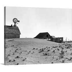 Large Solid-Faced Canvas Print Wall Art Print 30 x 24 entitled Dustbowl Farm