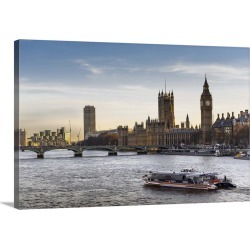 Large Solid-Faced Canvas Print Wall Art Print 30 x 20 entitled England, London, City of Westminster