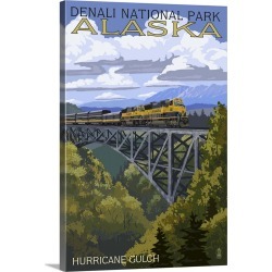 Large Gallery-Wrapped Canvas Wall Art Print 20 x 30 entitled Denali National Park, Alaska, Hurricane Gulch
